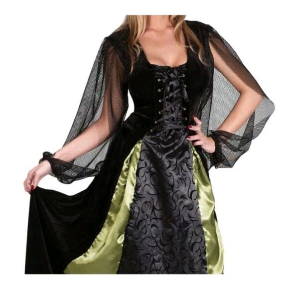 Adult Gothic Maiden Witch Sz S/M Fits Sz 2-8 Renaissance Costume - Picture 2 of 11